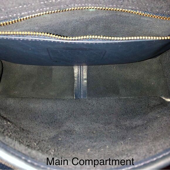 COACH WILLIS Navy Glove Tanned Top Handle Crossbody Satchel Vintage 9927 USA COA - Picture 12 of 17